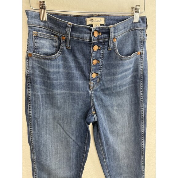 Madewell Taller 10" High-Rise Skinny Jeans in Brinville Wash Size 28 TL - Picture 4 of 11